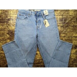 Levi’s Premium Denim Wedgie High Rise Tapered Leg Jeans Women Size 26 x 27 Blue